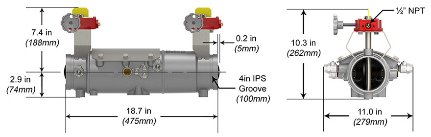 Deringer 20GX Double Check Backflow Preventer with OS&Y Gate Valves