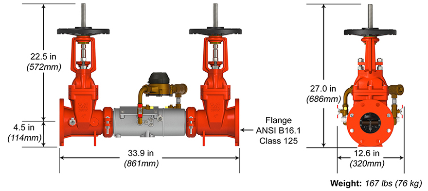 Deringer 20G Double Check Backflow Preventer with Gate Valves